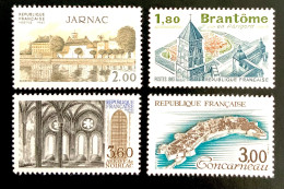 1983 FRANCE N 2287/2255/2254/2253 - TOURISTIQUE . BRANTOME / JARNAC / ABBAYE DE NOIRLAC / CONCARNEAU - NEUF** - Nuovi