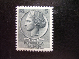 Repubblica Italiana 1956 - Siracusa - 5 Lire Grigie Francobollo Per Distributori Automatici - - 1946-60: Marcofilia