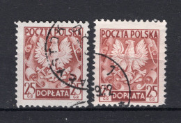 POLEN Yt. T139° Gestempeld Portzegel 1954 - Impuestos
