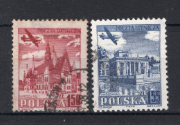 POLEN Yt. PA37/38° Gestempeld Luchtpost 1954 - Used Stamps