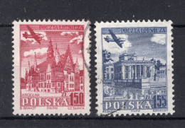 POLEN Yt. PA37/38° Gestempeld Luchtpost 1954 -1 - Used Stamps