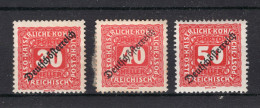 OOSTENRIJK Yt. T69/71 MH Portzegels 1918-1919 - Impuestos