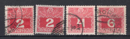 OOSTENRIJK Yt. T35/37° Gestempeld Portzegels 1908-1910 - Portomarken