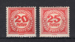 OOSTENRIJK Yt. T78/79 MH Portzegels 1919-1921 - Impuestos