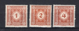 OOSTENRIJK Yt. T102/104 MH Portzegels 1922 - Taxe
