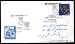 OOSTENRIJK Yt. Luxemburg - Osterreich Freundschaft 3-12-1977 ÖVEBRIA '77-1 - Storia Postale