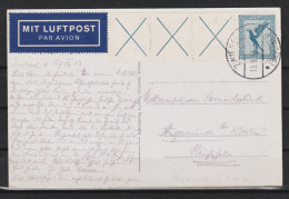 W 21.3 Auf Luftpost- Karte - Used Stamps