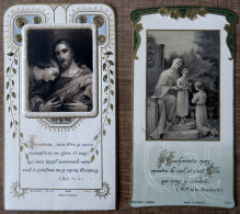 2 Images Pieuses En Relief (communion Solennelle Et Première Communion 1925 - 1929) - Devotion Images