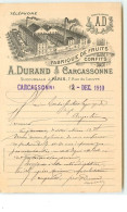 CARCASSONNE - Fabrique De Fruits Confits - A. Durand - Carcassonne