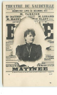 Affiche Crevée : Mme Daynes Au Théâtre Du Vaudeville - Theatre
