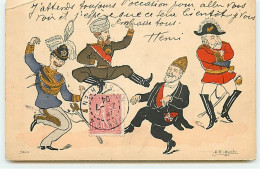 A.R. Morales - Chefs D'état Dansant (vendu En L'état) - Loubet, Victor Emmanuel III, Tsar Nicolas II - Satirische