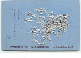 Carte En Relief - Chaussure De Luxe - A La Salamandre - CAEN - Publicité
