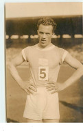Carte Photo - Match D'athlétisme France-Finlande à Colombes 1929 - Coureur Finlandais 5 - Atletismo