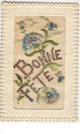 Carte Brodée - Bonne Fête - Fleurs - Embroidered