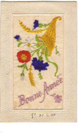 Carte Brodée - Bonne Année - Corne D'Abondance - Embroidered