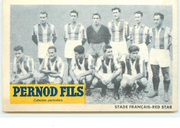 FOOTBALL - Stade Français-Red Star - Publicité Pernod Fils Collection Particulière - Fútbol
