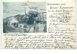 Eisenbahn Und Brand Katastrophe Bei Der Station Bischweiler Am 4 Januar 1900 - Catastrophe Ferroviaire - Bischwiller