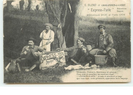 E. Blond - CHALONNES-SUR-LOIRE - "Express-Paste" Déjeuner Exquis Médaille D'Or - Paris 1906 - Chasseurs Pêcheurs - Chalonnes Sur Loire