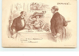 Deux Raspail Naturellement - Servez - Signée L.M. - Femme Avec Chapeau - Werbepostkarten
