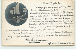 Carte-Photo Autographe - Albert Cim, Romancier Et Critique Littéraire - Correspondance M Guillaumin (le Peintre?) - Writers