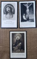 3 Images Pieuses (décés 1903 - 1914 - 1917) - Devotieprenten