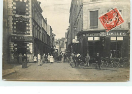 Carte-Photo - LISIEUX - Rue Petite Couture Prolongée - A. Lemetayer Cycles - Lisieux