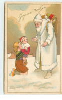 Joyeux Noël - Père Noël Parlant à Deux Enfants - Autres & Non Classés