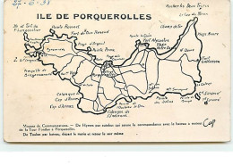 Ile De PORQUEROLLES - Carte - Porquerolles