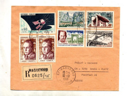 Lettre Recommandee Haguenau Sur  Bel Affranchissement - Manual Postmarks