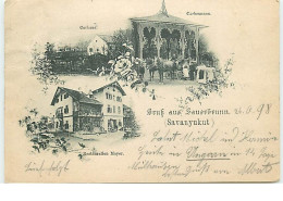 Gruss Aus Saucebrunn (Savanyukut) - Curbrunnen, Curhaus, Restauration Mayer - Autres & Non Classés