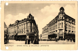 1.3.10 ROMANIA, BUCHAREST, GRAND HOTEL AND GALLERY LAFAYETTE, POSTCARD - Rumänien