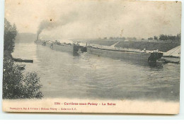 CARRIERES SOUS POISSY - La Seine - Péniches - Carrieres Sous Poissy