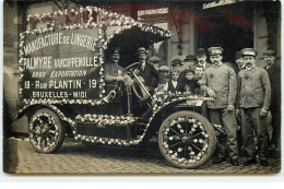 BRUXELLES - RPPC - Manufacture De Lingerie - Palmyre Vancoppenolle - Camion De Livraison Fleuri - Feiern, Ereignisse