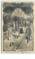 Montage Photo - Une Rue Avec Un Livreur De Lait, Un Marchand De Café...Art Nouveau - Chouette - Schdtfec - Photographs