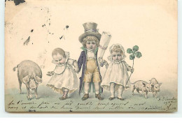 M.M. Vienne N°123 - Un Garçon, Deux Bébés Et Des Cochons - Wichera - Pigs