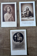 3 Images Pieuses (première Communion Et Communion Solennelle 1916 - 1918 - 1922) - Devotieprenten
