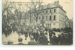 MOULINS - La Manifestation Sur Les Cours De La Préfecture - 5 Février 1906 - Moulins