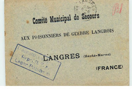 LANGRES - Comité Municipal De Secours Aux Prisonniers De Guerre Langrois - Langres