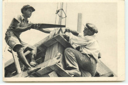 Israel - HAIFA - Hommes Travaillant Sur Un échafaudage - Jewish Builders - Israel
