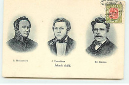 Célébrités - Poètes Islandais - B. Thorarensen, J. Thoroddsen, Kr. Jonsson - Jslenzk Skald - Islande