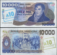 Argentina 10 Australes. ND (1985) Unc Overprint. Banknote Cat# P.322c - Argentine
