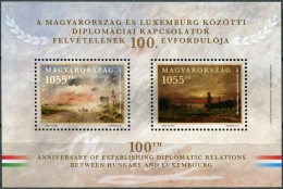 Hungary 2024. Diplomatic Relations With Luxembourg - Art (MNH OG) Souvenir Sheet - Unused Stamps
