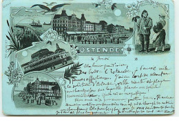 Belgique - OSTENDE - Gruss 1898 - Carte à La Lune - Kursaal - Oostende