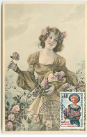 Illustrateur - MM Vienne N°355 - Jeune Fille Cueillant Des Roses - Carte Maximum Premier Jour Campagne De L'Accueil... - Vienne
