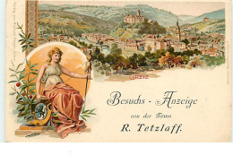 GREIZ - Besuchs-Anzeige Von Der Firma R. Tetzlaff - Gruss - Greiz
