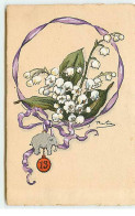 Fantaisie - Brins De Muguet Entourés D'un Ruban Violet, Avec Un Petit éléphant Et Un Médaillon Portant Le Nombre 13 - Sonstige & Ohne Zuordnung