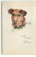 Irish Terrier - Maud West Watson - Oilette - Chiens