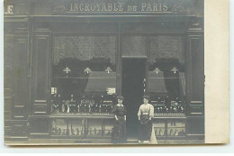 Carte Photo à Localiser - LYON ??? - Femmes Devant Le Commerce "Incroyable De Paris" - Tiendas