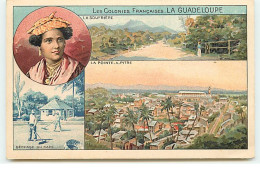 Les Colonies Françaises : La Guadeloupe - La Soufrière (Multi-vues) - Publicité Phoscao - Pointe A Pitre