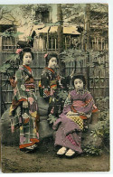 Japon - Trois Jeunes Japonaises En Kimono - Sonstige & Ohne Zuordnung